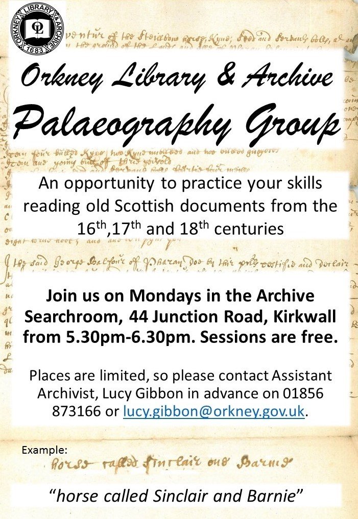 Palaeography Group poster