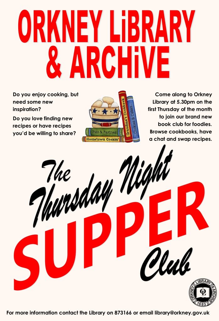 A poster about The Thursday Night Supper Club