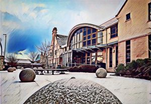 Orkney Library in the snow