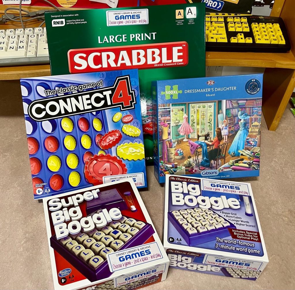 Large format games and jigsaws at Orkney Library