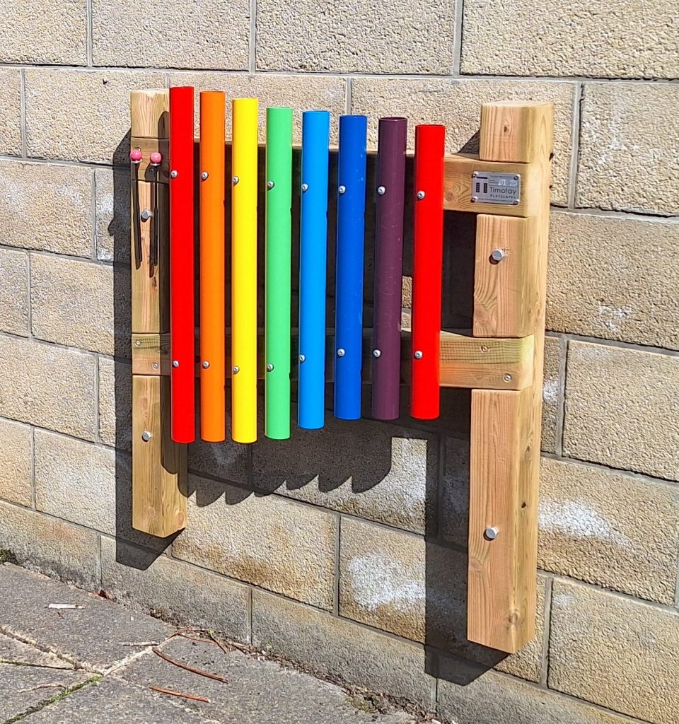 A colourful xylophone