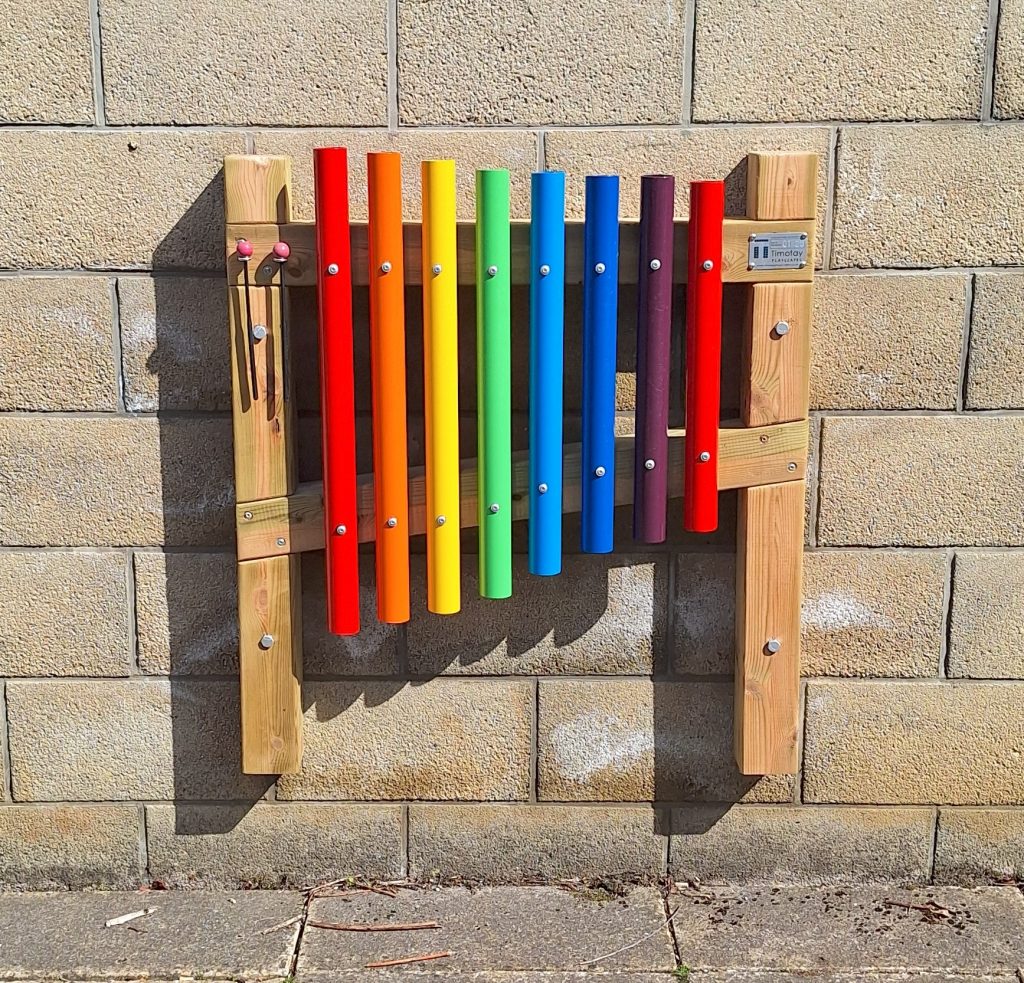 A colourful xylophone