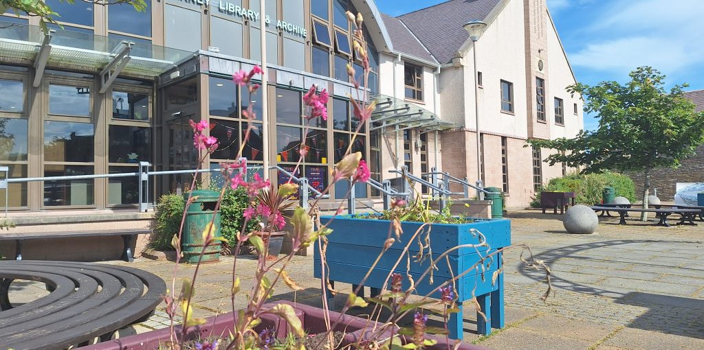 Raised planter beds full of flowers