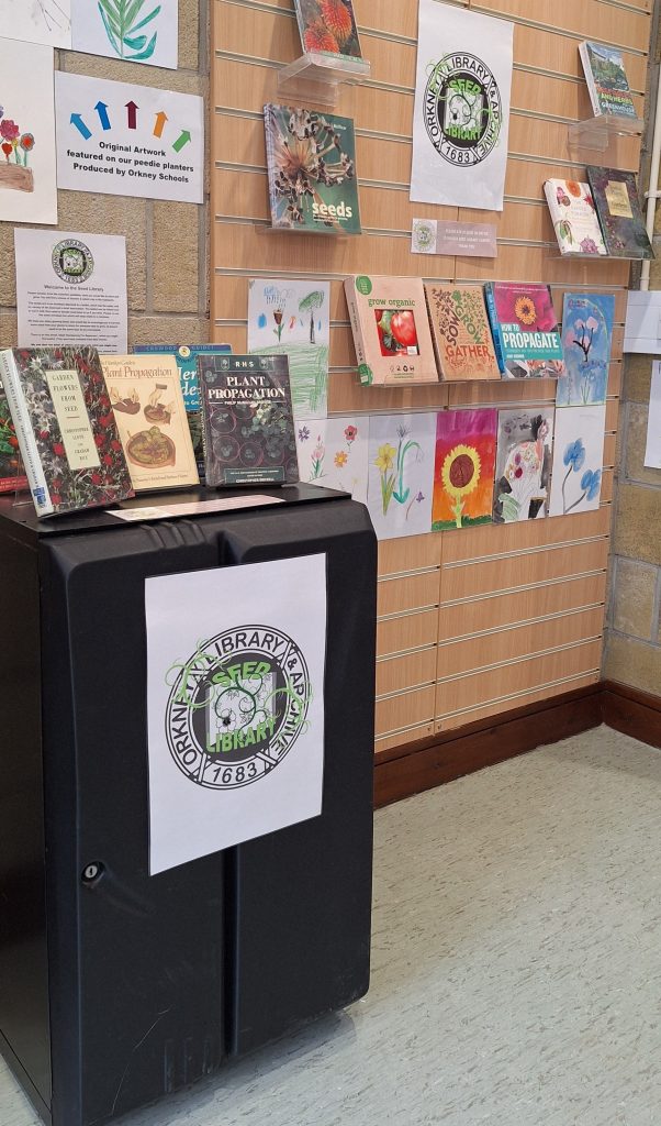 Seed Library cabinet and display